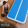 Powertrain 4m x 2m Inflatable Air Track 20cm Thick Gymnastics Exercise Tumbling Mat in Blue White with Electric Pump thumbnail 8
