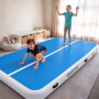 Powertrain 4m x 2m Inflatable Air Track 20cm Thick Gymnastics Exercise Tumbling Mat in Blue White with Electric Pump thumbnail 12