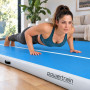 Powertrain 4m x 2m Inflatable Air Track 20cm Thick Gymnastics Exercise Tumbling Mat in Blue White with Electric Pump thumbnail 14