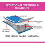 Powertrain 4m x 2m Air track Tumbling Mat Gymnastics Exercise with Pump thumbnail 5