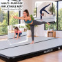 Powertrain 4m x 2m Inflatable Air Track 20cm Thick Gymnastics Exercise Tumbling Mat in Grey Black with Electric Pump thumbnail 7
