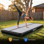 Powertrain 4m x 2m Inflatable Air Track 20cm Thick Gymnastics Exercise Tumbling Mat in Grey Black with Electric Pump thumbnail 9