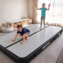 Powertrain 4m x 2m Inflatable Air Track 20cm Thick Gymnastics Exercise Tumbling Mat in Grey Black with Electric Pump thumbnail 12