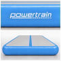 Powertrain 4m x 2m Inflatable Air Track 20cm Thick Gymnastics Exercise Tumbling Mat in Grey Blue with Electric Pump thumbnail 5