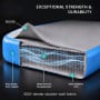 Powertrain 4m x 2m Inflatable Air Track 20cm Thick Gymnastics Exercise Tumbling Mat in Grey Blue with Electric Pump thumbnail 6