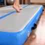 Powertrain 4m x 2m Inflatable Air Track 20cm Thick Gymnastics Exercise Tumbling Mat in Grey Blue with Electric Pump thumbnail 13