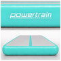 Powertrain 4m x 2m Inflatable Air Track 20cm Thick Gymnastics Exercise Tumbling Mat in Grey Green with Electric Pump thumbnail 5