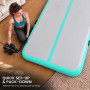 Powertrain 4m x 2m Inflatable Air Track 20cm Thick Gymnastics Exercise Tumbling Mat in Grey Green with Electric Pump thumbnail 8