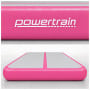 Powertrain 4m x 2m Inflatable Air Track 20cm Thick Gymnastics Exercise Tumbling Mat in Grey Pink with Electric Pump thumbnail 5