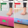 Powertrain 4m x 2m Inflatable Air Track 20cm Thick Gymnastics Exercise Tumbling Mat in Grey Pink with Electric Pump thumbnail 10