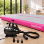 Powertrain 4m x 2m Inflatable Air Track 20cm Thick Gymnastics Exercise Tumbling Mat in Grey Pink with Electric Pump thumbnail 15