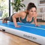 Powertrain 5m x 1m Inflatable Air Track 20cm Thick Gymnastics Exercise Tumbling Mat in Blue White with Electric Pump thumbnail 14
