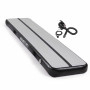 Powertrain 5m x 1m Inflatable Air Track 20cm Thick Gymnastics Exercise Tumbling Mat in Grey Black with Electric Pump thumbnail 1
