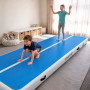 Powertrain 6m x 1m Inflatable Air Track 20cm Thick Gymnastics Exercise Tumbling Mat in Blue White with Electric Pump thumbnail 12