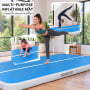 Powertrain 6m x 2m Inflatable Air Track 20cm Thick Gymnastics Exercise Tumbling Mat in Blue White with Electric Pump thumbnail 6
