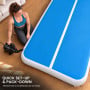 Powertrain 6m x 2m Inflatable Air Track 20cm Thick Gymnastics Exercise Tumbling Mat in Blue White with Electric Pump thumbnail 7