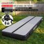 Powertrain 6m x 2m Inflatable Air Track 20cm Thick Gymnastics Exercise Tumbling Mat in Grey Black with Electric Pump thumbnail 2