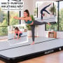 Powertrain 6m x 2m Inflatable Air Track 20cm Thick Gymnastics Exercise Tumbling Mat in Grey Black with Electric Pump thumbnail 7