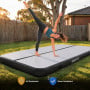 Powertrain 6m x 2m Inflatable Air Track 20cm Thick Gymnastics Exercise Tumbling Mat in Grey Black with Electric Pump thumbnail 9