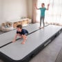Powertrain 6m x 2m Inflatable Air Track 20cm Thick Gymnastics Exercise Tumbling Mat in Grey Black with Electric Pump thumbnail 12