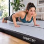 Powertrain 6m x 2m Inflatable Air Track 20cm Thick Gymnastics Exercise Tumbling Mat in Grey Black with Electric Pump thumbnail 14
