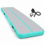 Powertrain 6m x 2m Inflatable Air Track 20cm Thick Gymnastics Exercise Tumbling Mat in Grey Green with Electric Pump thumbnail 1