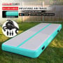 Powertrain 6m x 2m Inflatable Air Track 20cm Thick Gymnastics Exercise Tumbling Mat in Grey Green with Electric Pump thumbnail 2