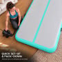 Powertrain 6m x 2m Inflatable Air Track 20cm Thick Gymnastics Exercise Tumbling Mat in Grey Green with Electric Pump thumbnail 8