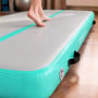 Powertrain 6m x 2m Inflatable Air Track 20cm Thick Gymnastics Exercise Tumbling Mat in Grey Green with Electric Pump thumbnail 13