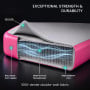 Powertrain 6m x 2m Inflatable Air Track 20cm Thick Gymnastics Exercise Tumbling Mat in Grey Pink with Electric Pump thumbnail 6