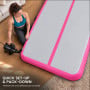 Powertrain 6m x 2m Inflatable Air Track 20cm Thick Gymnastics Exercise Tumbling Mat in Grey Pink with Electric Pump thumbnail 8