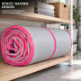 Powertrain 6m x 2m Inflatable Air Track 20cm Thick Gymnastics Exercise Tumbling Mat in Grey Pink with Electric Pump thumbnail 11