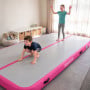 Powertrain 6m x 2m Inflatable Air Track 20cm Thick Gymnastics Exercise Tumbling Mat in Grey Pink with Electric Pump thumbnail 12