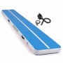 Powertrain 7m x 1m Inflatable Air Track 20cm Thick Gymnastics Exercise Tumbling Mat in Blue White with Electric Pump thumbnail 1