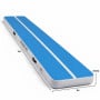 Powertrain 7m x 1m Inflatable Air Track 20cm Thick Gymnastics Exercise Tumbling Mat in Blue White with Electric Pump thumbnail 3