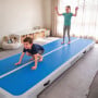 Powertrain 7m x 1m Inflatable Air Track 20cm Thick Gymnastics Exercise Tumbling Mat in Blue White with Electric Pump thumbnail 13