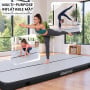 Powertrain 7m x 1m Inflatable Air Track 20cm Thick Gymnastics Exercise Tumbling Mat in Grey Black with Electric Pump thumbnail 7