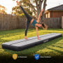 Powertrain 7m x 1m Inflatable Air Track 20cm Thick Gymnastics Exercise Tumbling Mat in Grey Black with Electric Pump thumbnail 9