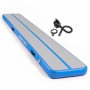 Powertrain 7m x 1m Inflatable Air Track 20cm Thick Gymnastics Exercise Tumbling Mat in Grey Blue with Electric Pump thumbnail 1