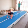 Powertrain 8m x 1m Inflatable Air Track 20cm Thick Gymnastics Exercise Tumbling Mat in Blue White with Electric Pump thumbnail 12