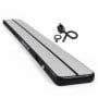 Powertrain 8m x 1m Inflatable Air Track 20cm Thick Gymnastics Exercise Tumbling Mat in Grey Black with Electric Pump thumbnail 1