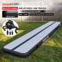 Powertrain 8m x 1m Inflatable Air Track 20cm Thick Gymnastics Exercise Tumbling Mat in Grey Black with Electric Pump thumbnail 2