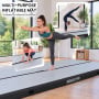 Powertrain 8m x 1m Inflatable Air Track 20cm Thick Gymnastics Exercise Tumbling Mat in Grey Black with Electric Pump thumbnail 7