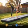 Powertrain 8m x 1m Inflatable Air Track 20cm Thick Gymnastics Exercise Tumbling Mat in Grey Black with Electric Pump thumbnail 9