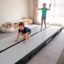 Powertrain 8m x 1m Inflatable Air Track 20cm Thick Gymnastics Exercise Tumbling Mat in Grey Black with Electric Pump thumbnail 12