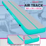 8m Airtrack Tumbling Mat Gymnastics Exercise 20cm Air Track Grey Green thumbnail 8