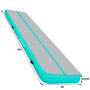 8m Airtrack Tumbling Mat Gymnastics Exercise 20cm Air Track Grey Green thumbnail 2