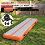 Powertrain 3m x 1m Inflatable Air Track 20cm Thick Gymnastics Exercise Tumbling Mat in Grey Orange with Electric Pump thumbnail 2