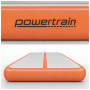 Powertrain 3m x 1m Inflatable Air Track 20cm Thick Gymnastics Exercise Tumbling Mat in Grey Orange with Electric Pump thumbnail 5