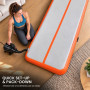 Powertrain 3m x 1m Inflatable Air Track 20cm Thick Gymnastics Exercise Tumbling Mat in Grey Orange with Electric Pump thumbnail 8